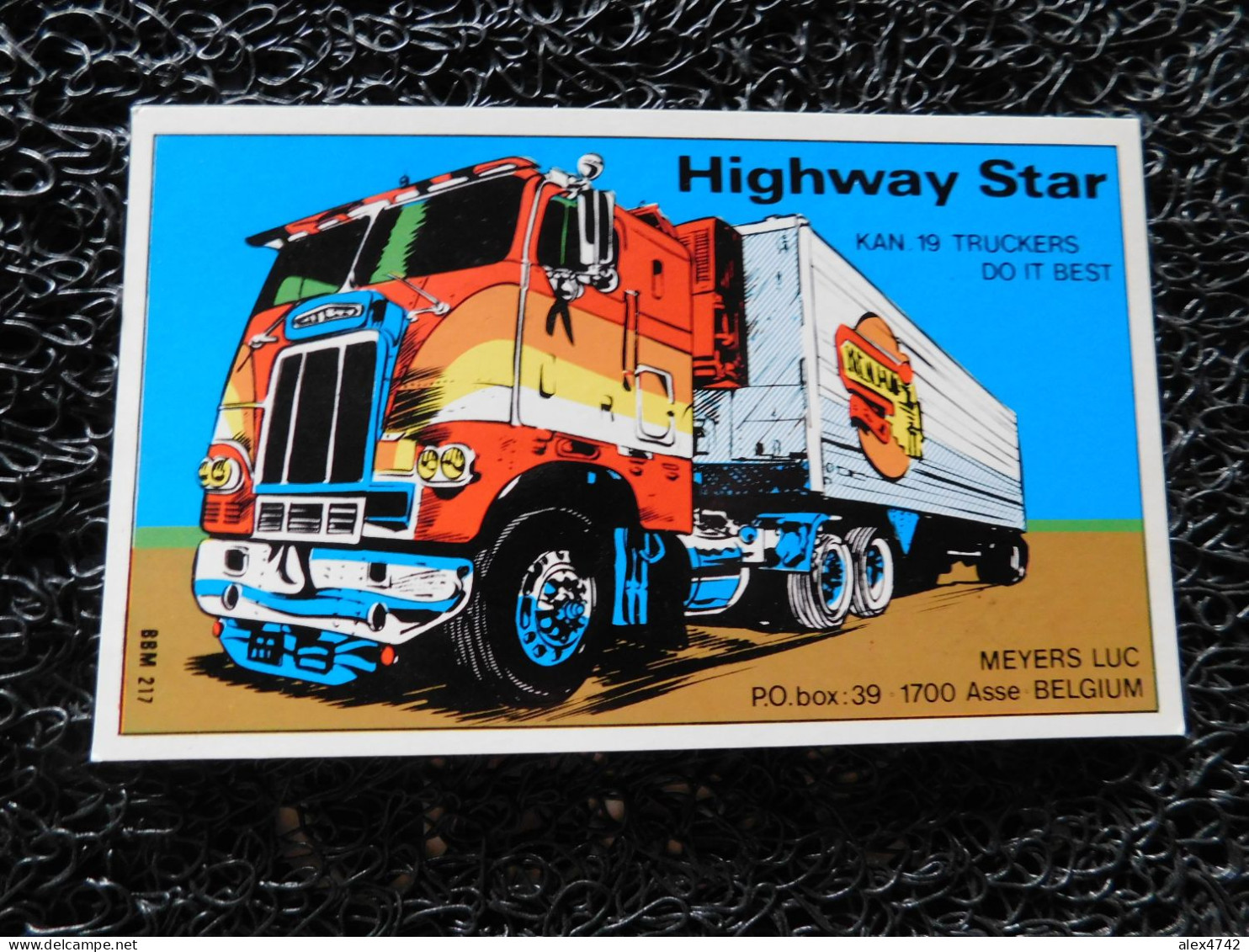 QSL - CB, HIGHWAY STAR, Meyers Luc, Asse, Belgium, Camion (F20) - CB