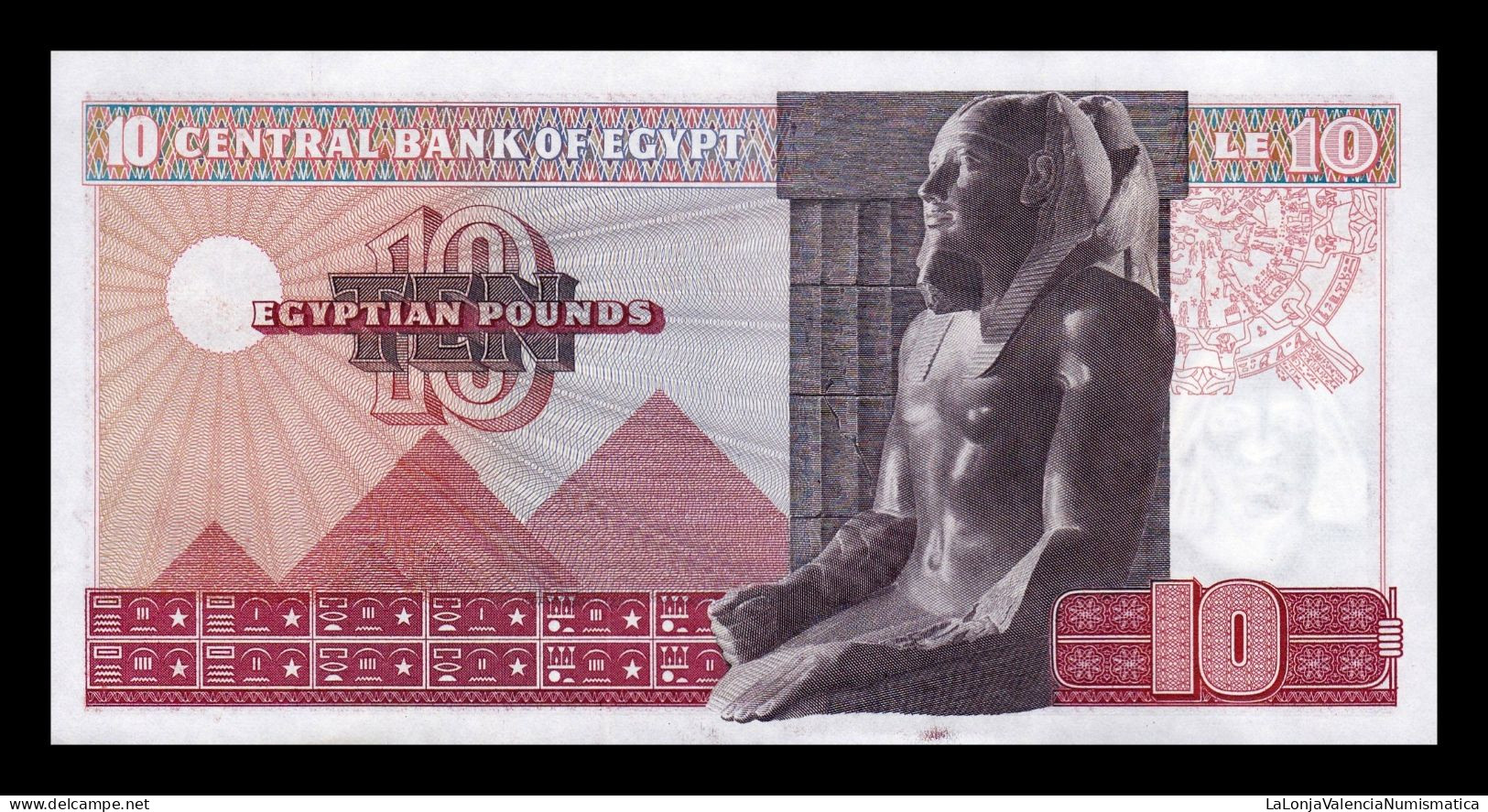 Egipto Egypt 10 Pounds 1969-1978 Pick 46c Sc Unc - Egypte