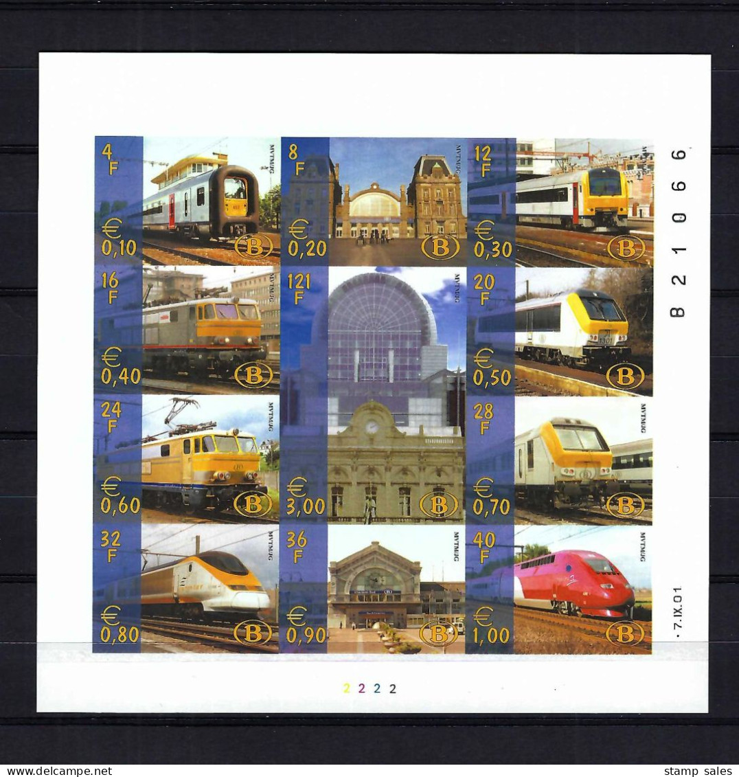 België N°TRV-BL3ND MNH ** COB € 100,00 SUPERB - 1996-2013 Labels [TRV]