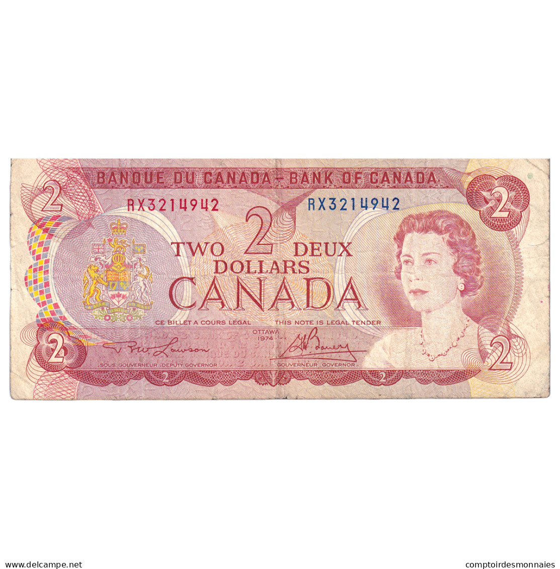 Billet, Canada, 2 Dollars, 1974, KM:86a, TB - Canada