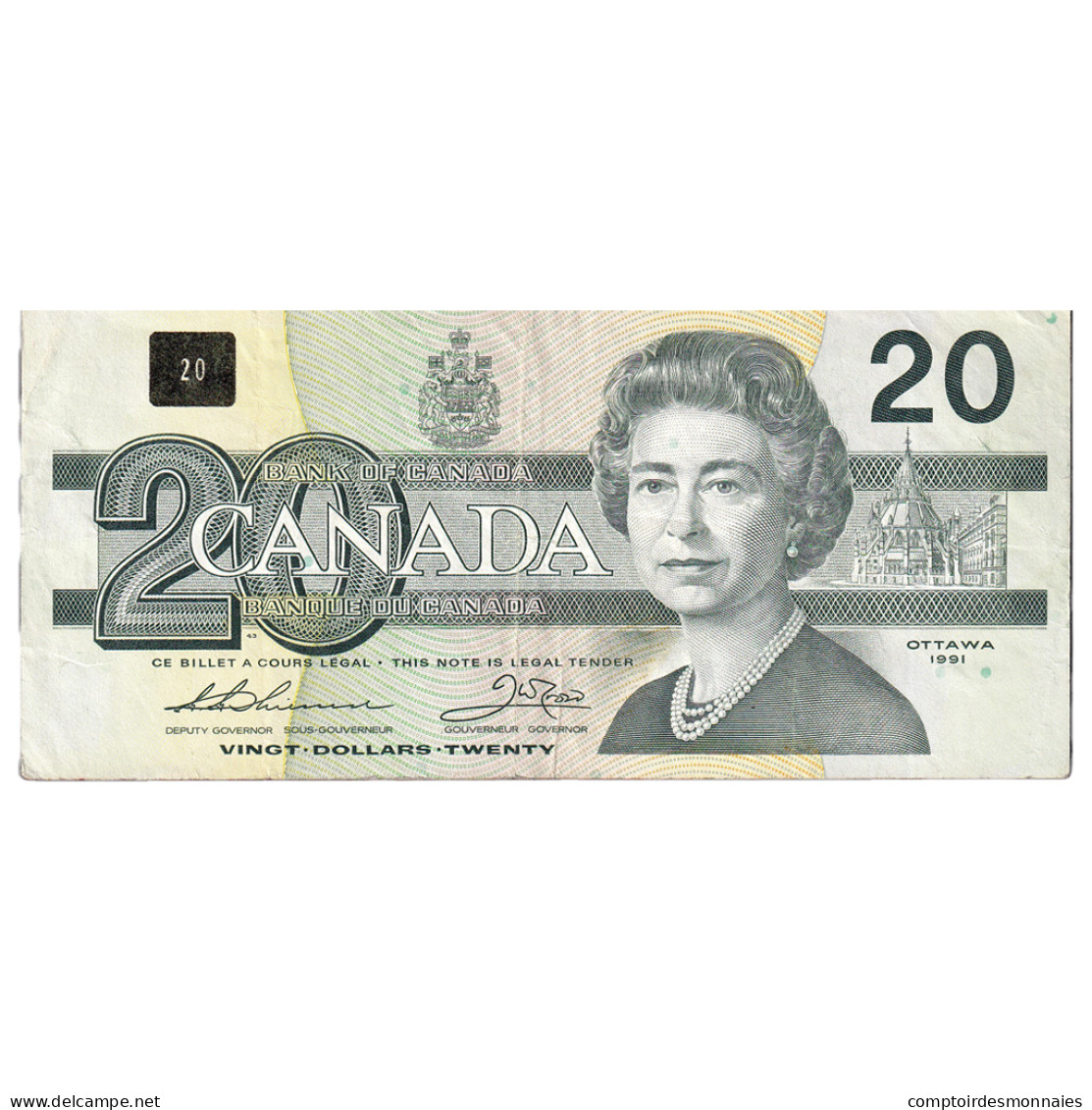 Billet, Canada, 20 Dollars, 1991, KM:97a, TTB - Canada