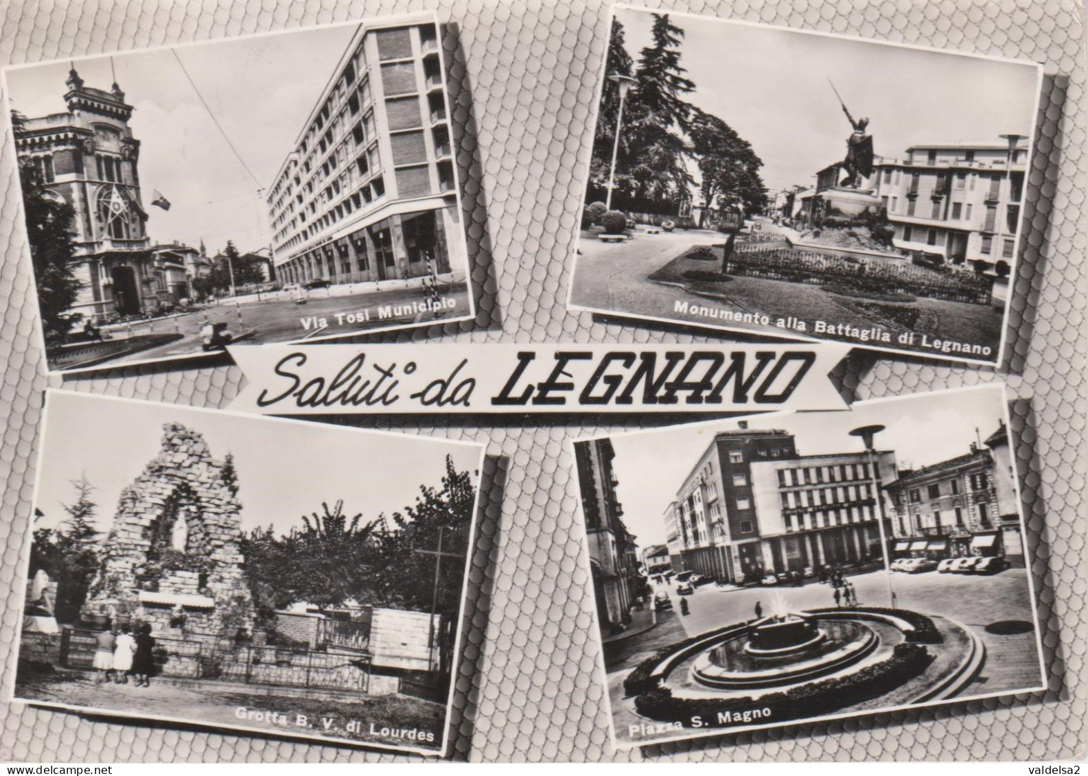 SALUTI DA LEGNANO - MILANO - 4  VEDUTE - MONUMENTO ALLA BATTAGLIA DI LEGNANO - 1960 - Legnano