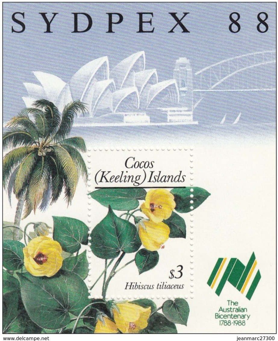 Océanie - Cocos Keeling Islands 1988 - Bloc Feuillet N°Yv. 7 - Fleurs - Neuf ** - Cocos (Keeling) Islands