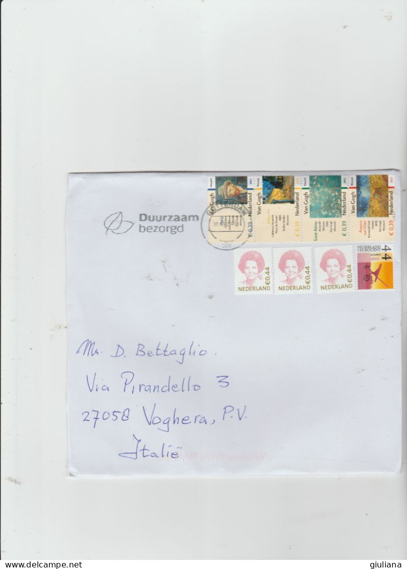 Olanda 2023 - Busta X L'Italia Affrancata Con 8 Stamps - Lettres & Documents