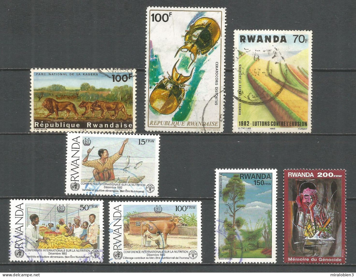 RWANDA CONJUNTO DE SELLOS USADOS INTERESANTES - Used Stamps