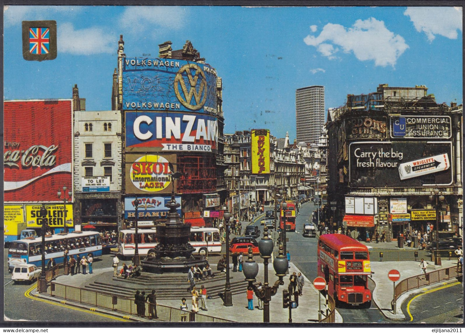 Action !! SALE !! 50 % OFF !! ⁕ United Kingdom ⁕ LONDON Piccadilly Circus And Statue Of Eros ⁕ Used Postcard - Piccadilly Circus