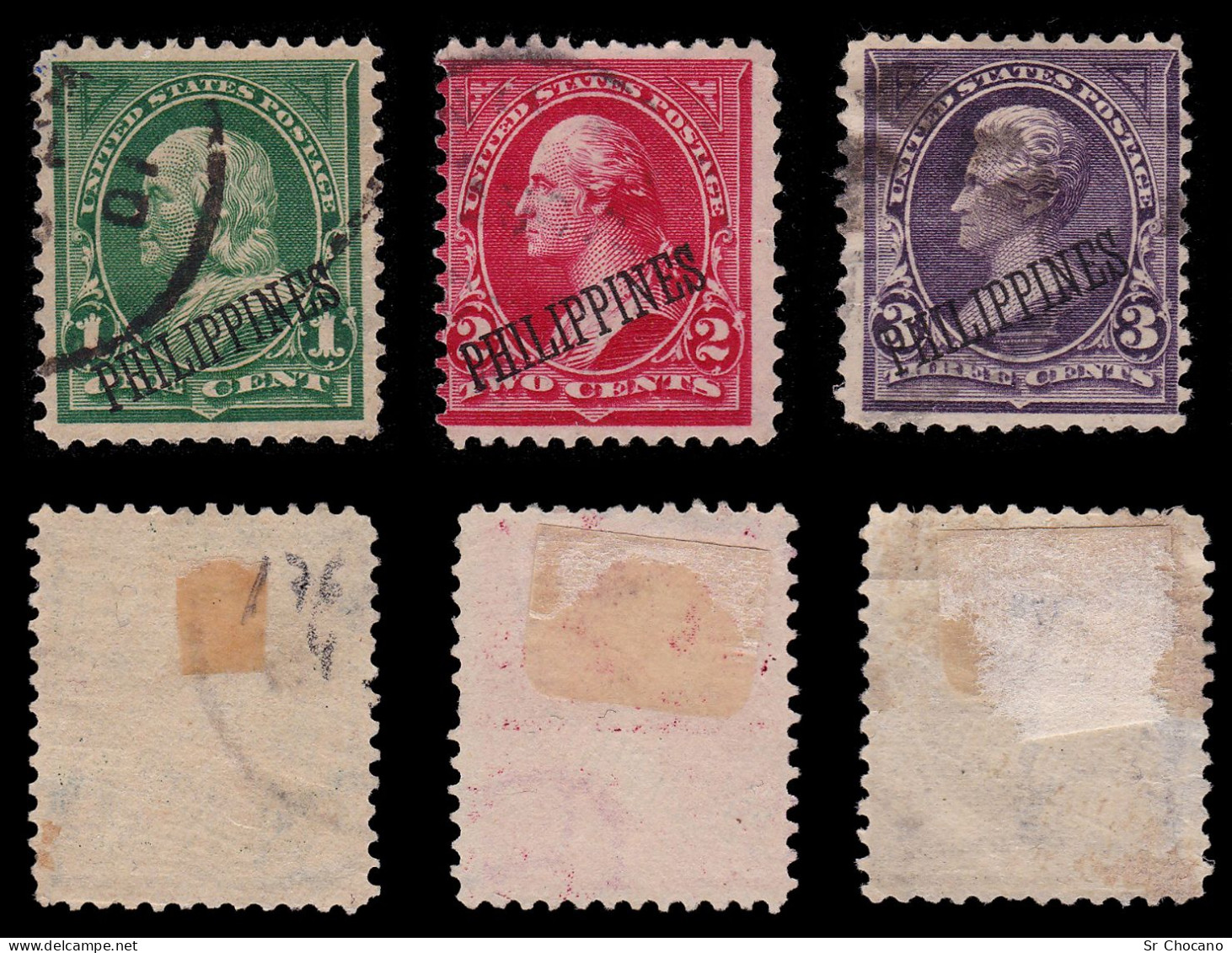 PHILIPPINES.1899-1901.Set 6.SCOTT 212-218.Used. Perf 12 - Filippijnen