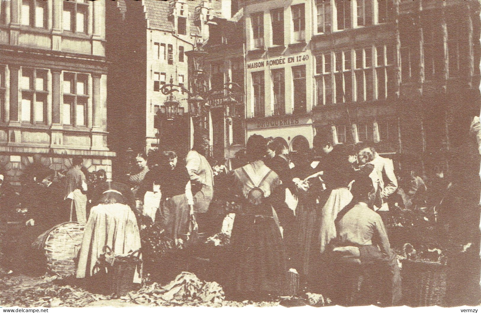 CP Repro Markt Op De Grote Markt Omstreeks 1887 - Marchés