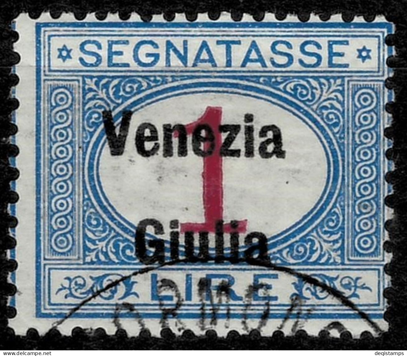 Italy / Venezia Giulia 1918 - Porto 1 Lire Mi#7 / CV 250 Eur- Used - Vénétie Julienne
