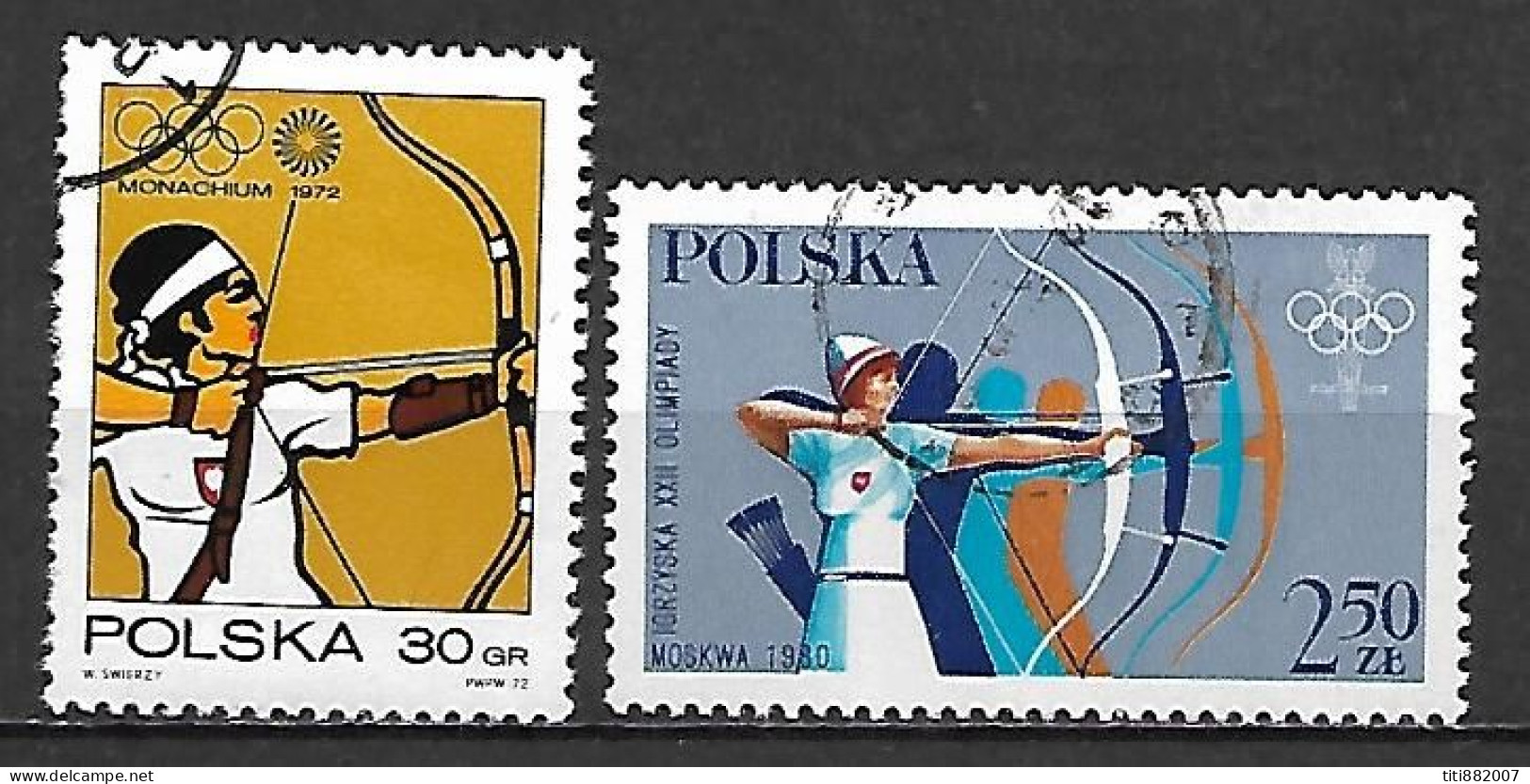 POLOGNE      -      TIR  A  L' ARC     -      Oblitérés - Archery