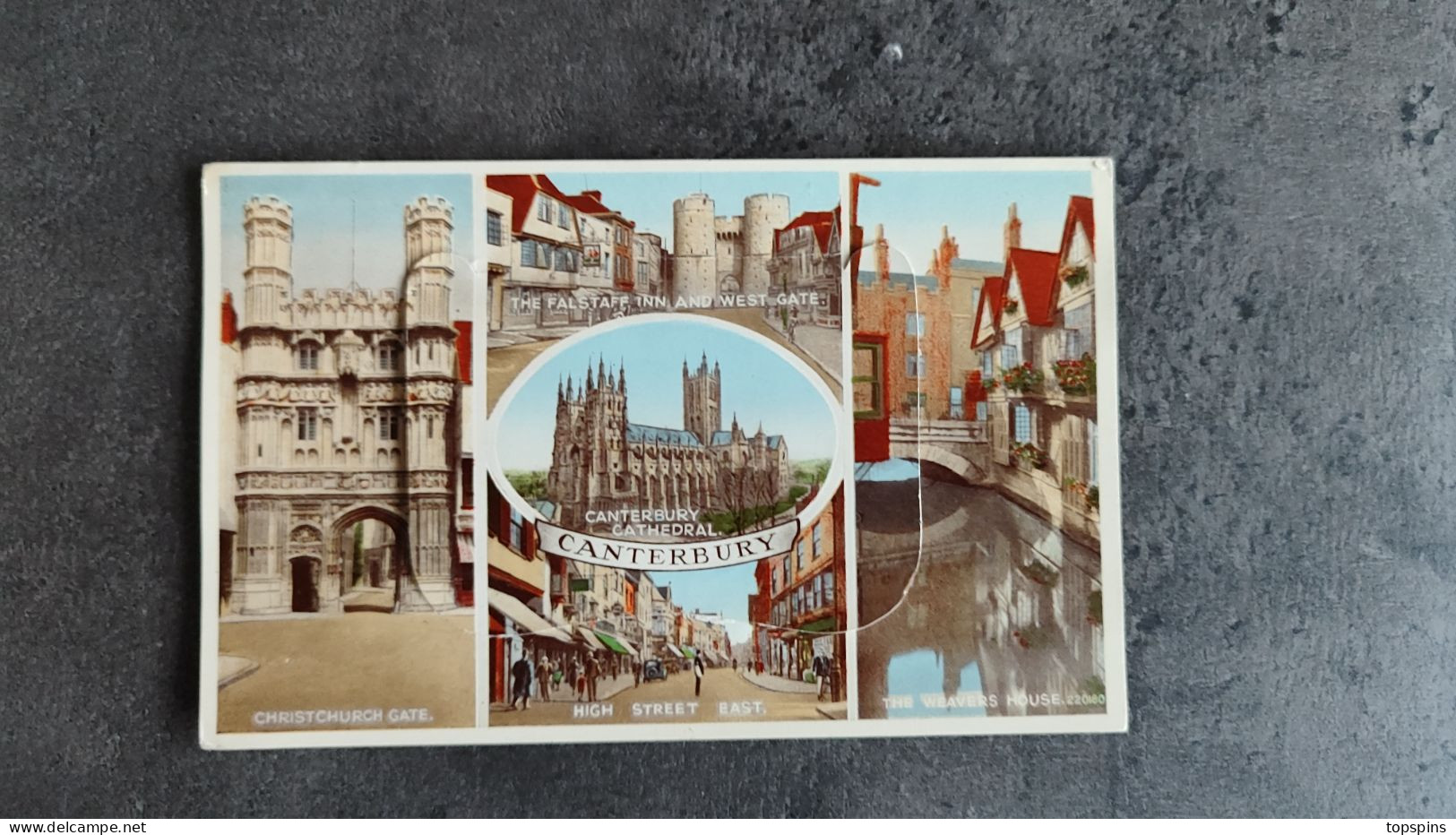 ED VALENTINE MAIL NOVELTY POSTCARD CARTE POSTALE A SYSTÈME CANTERBURY DEBUT 20e TBE - Canterbury