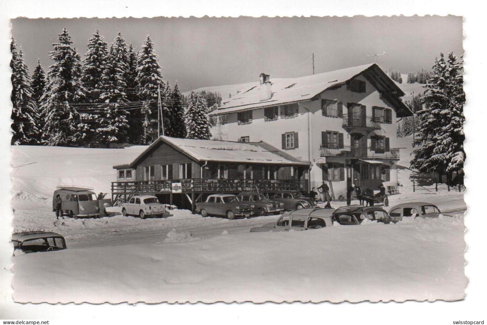 LA LÉCHERETTE Hôtel-Restaurant Nicolier De Kaenel Auto VW-Bus VW-Käfer - Aigle