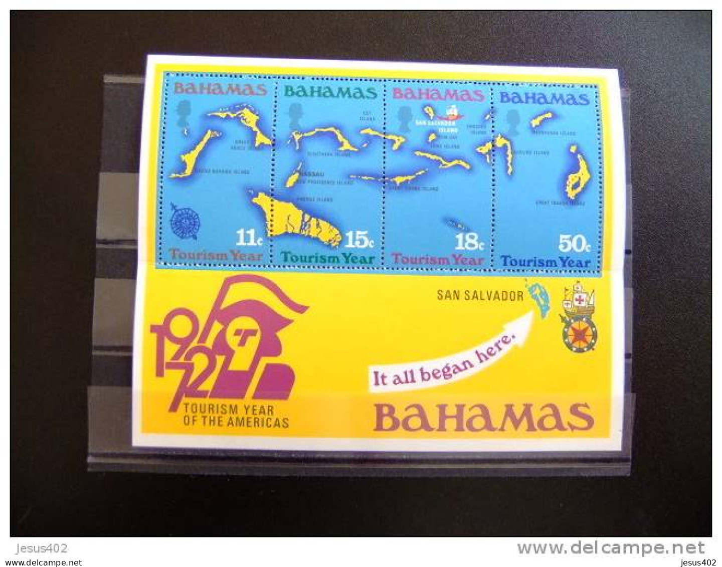 BAHAMAS 1972 AÑO DEL TURISMO (ARCHIPIELAGO DE LAS BAHAMAS) Yvert Nº Block 7 ** SG Nº MS 392 MNH - 1963-1973 Ministerial Government