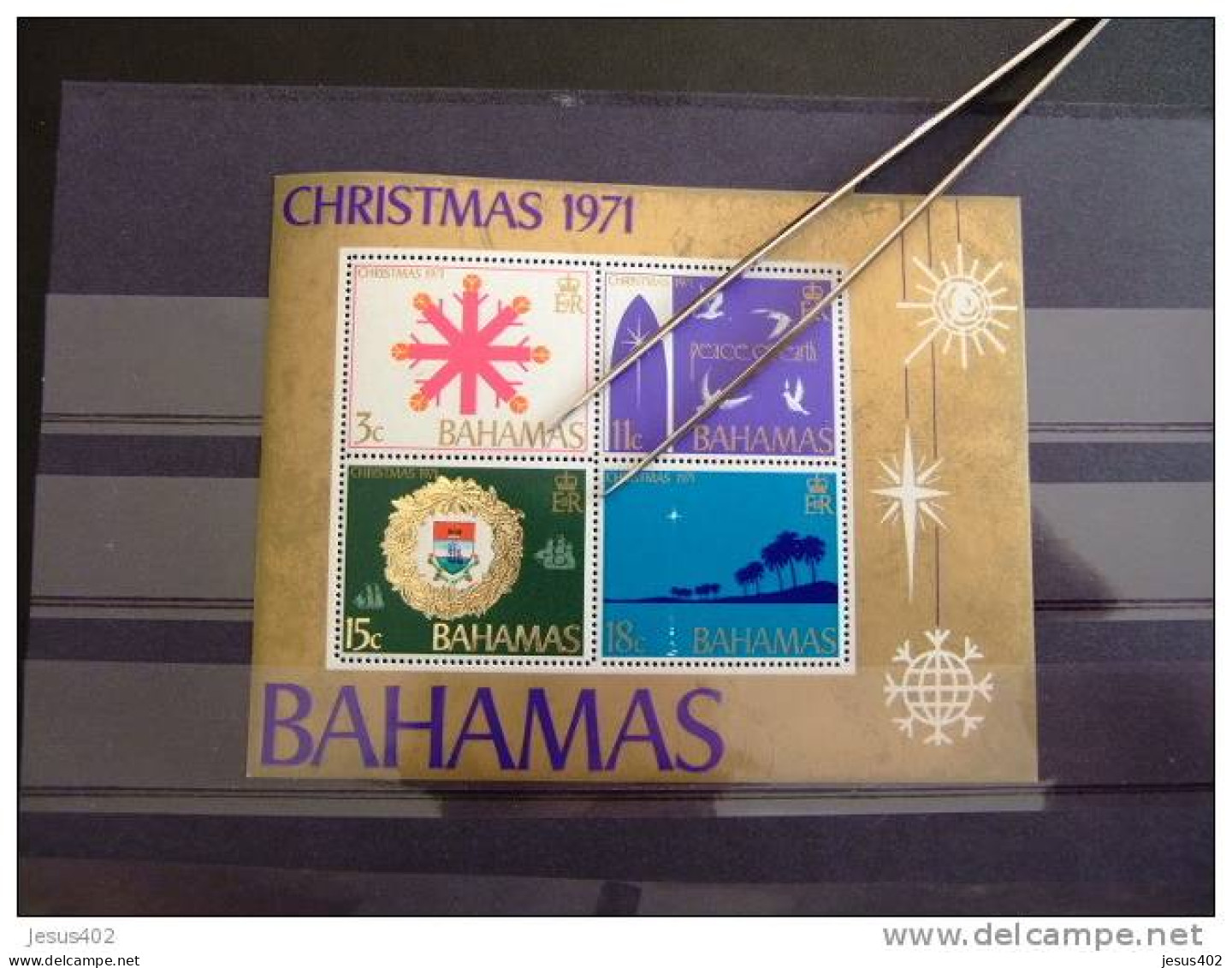 BAHAMAS 1971 CHRISTMAS Yvert Nº 4 ** SG MS 381 ** MNH  NAVIDAD 1971 - 1963-1973 Autonomie Interne