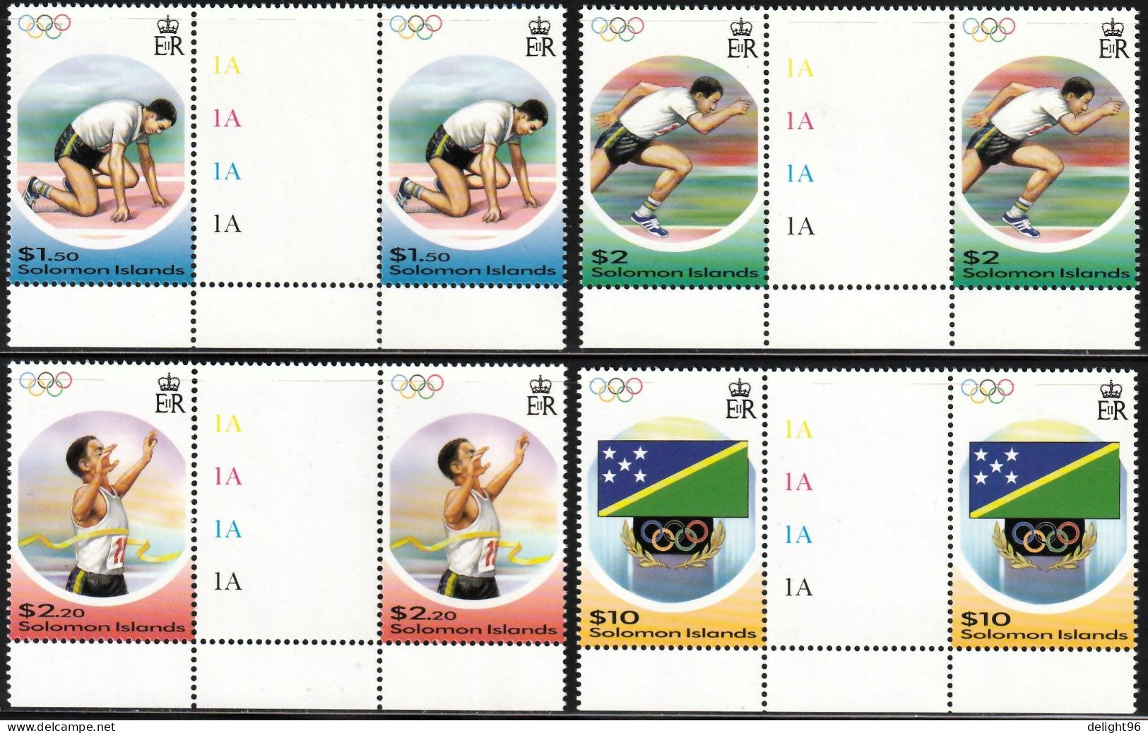 2004 Solomon Islands Summer Olympic Games In Athens Gutter Pair Set (** / MNH / UMM) - Sommer 2004: Athen