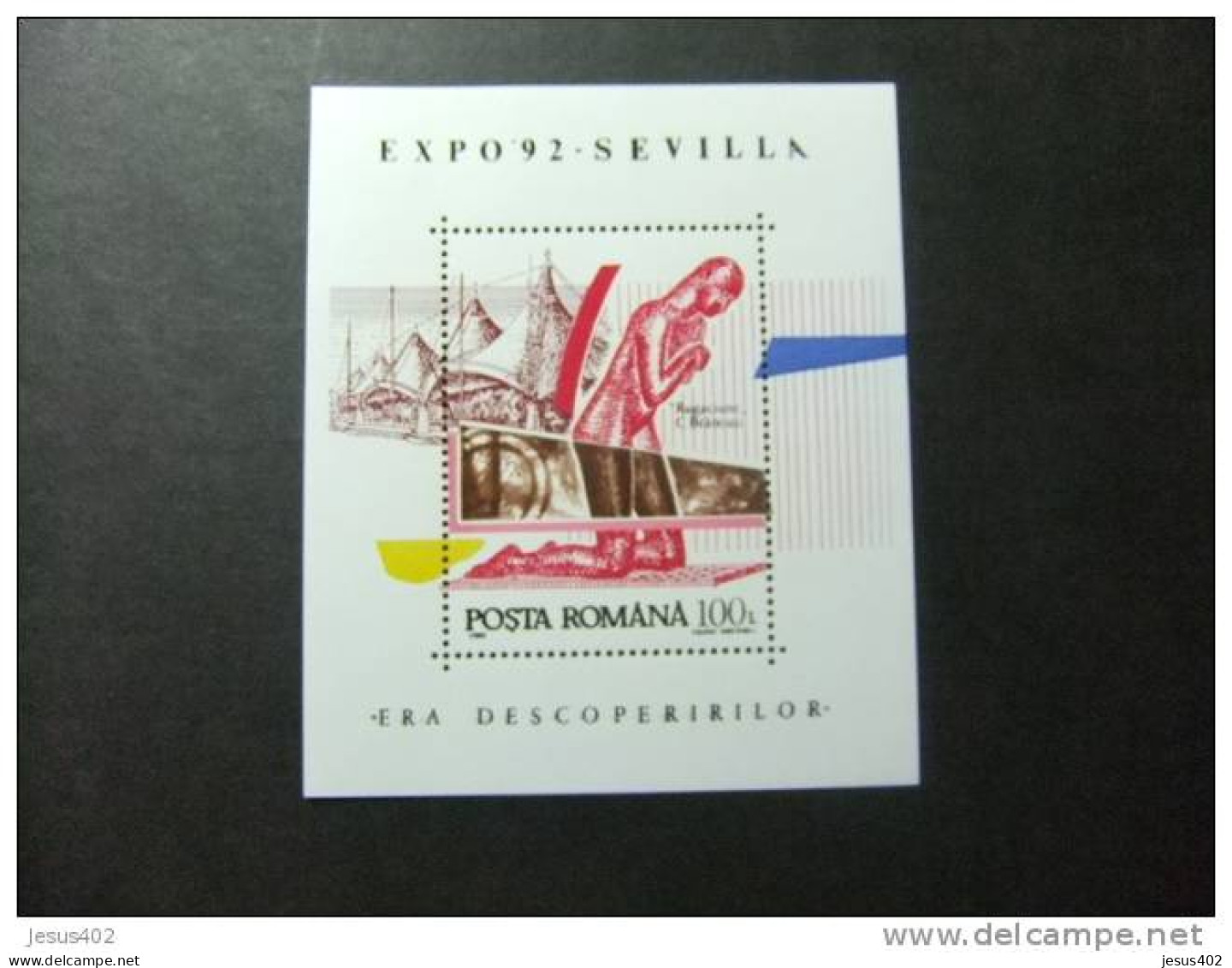 RUMANIA 1992  YV 219**  BLOC   EXPOSICION  UNIVERSAL EN SEVILLA - 1992 – Sevilla (España)