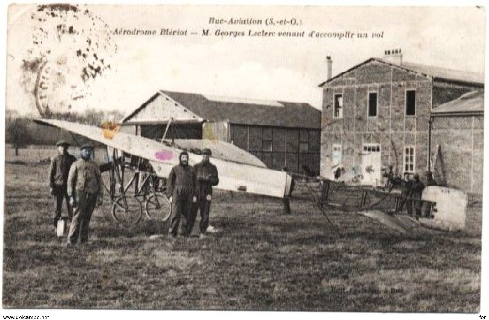 Yvelines : BUC AVIATION : Aérodrome Blériot -  M. Georges Leclerc Venant D'accomplir Un Vol : Aviation - Avion - Buc