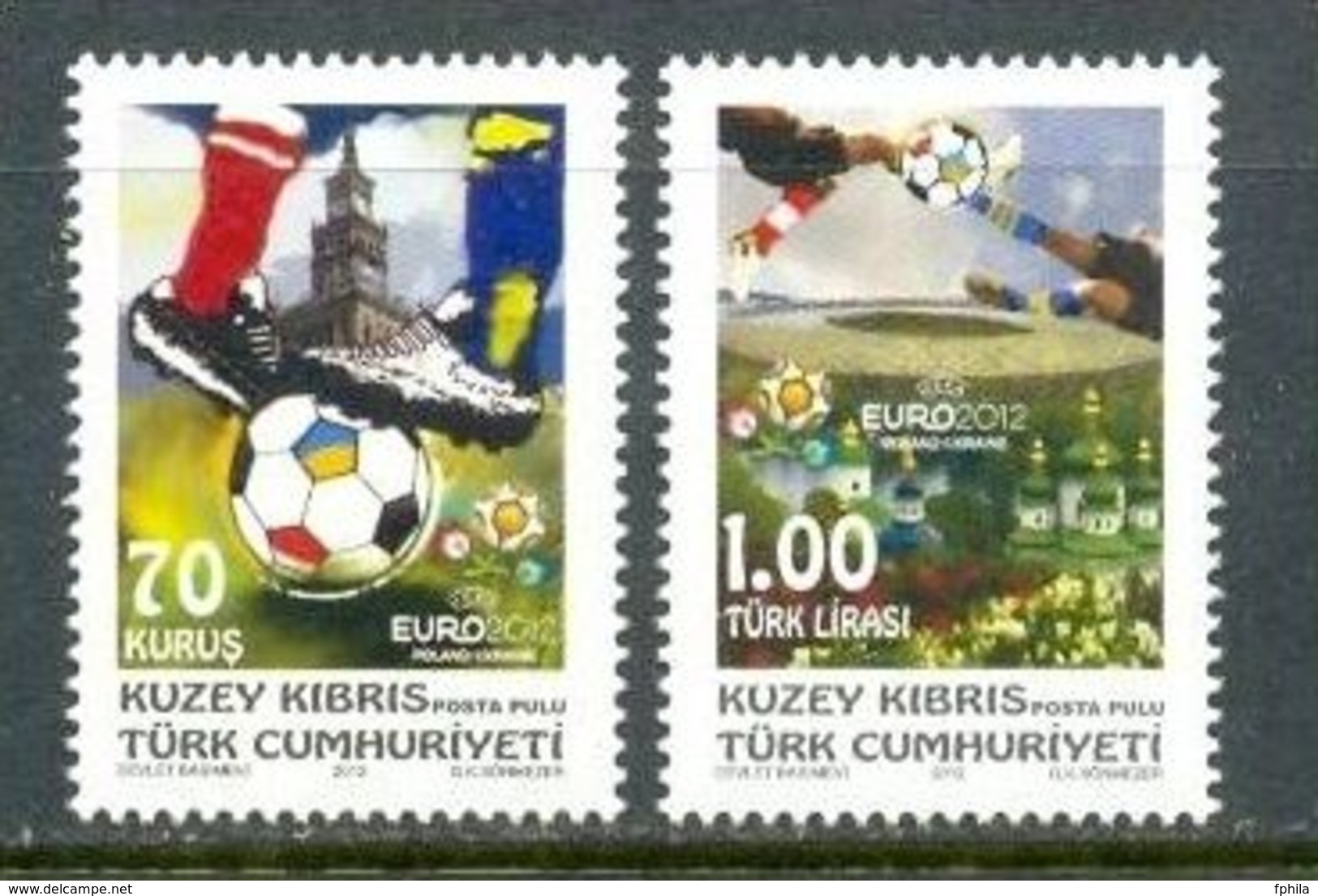 2012 NORTH CYPRUS EUROPEAN FOOTBALL CHAMPIONSHIP MNH ** - Championnat D'Europe (UEFA)