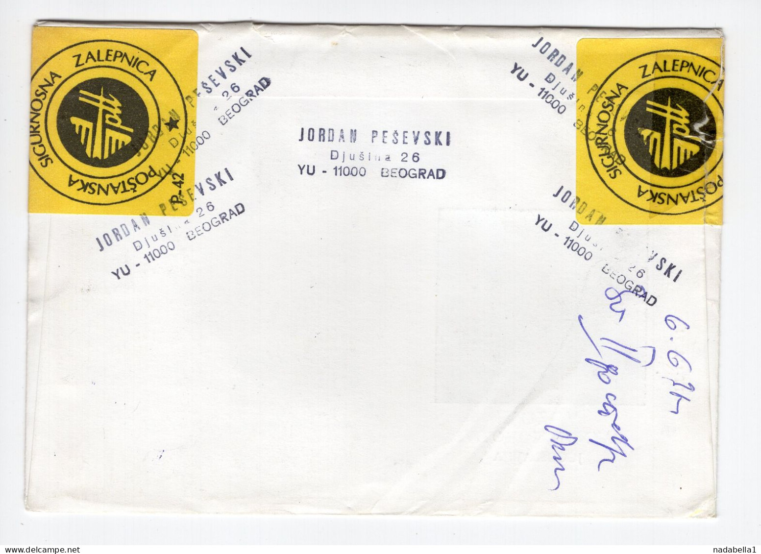 1997. YUGOSLAVIA,SERBIA,BELGRADE TO NIS,VALUE COVER - Cartas & Documentos