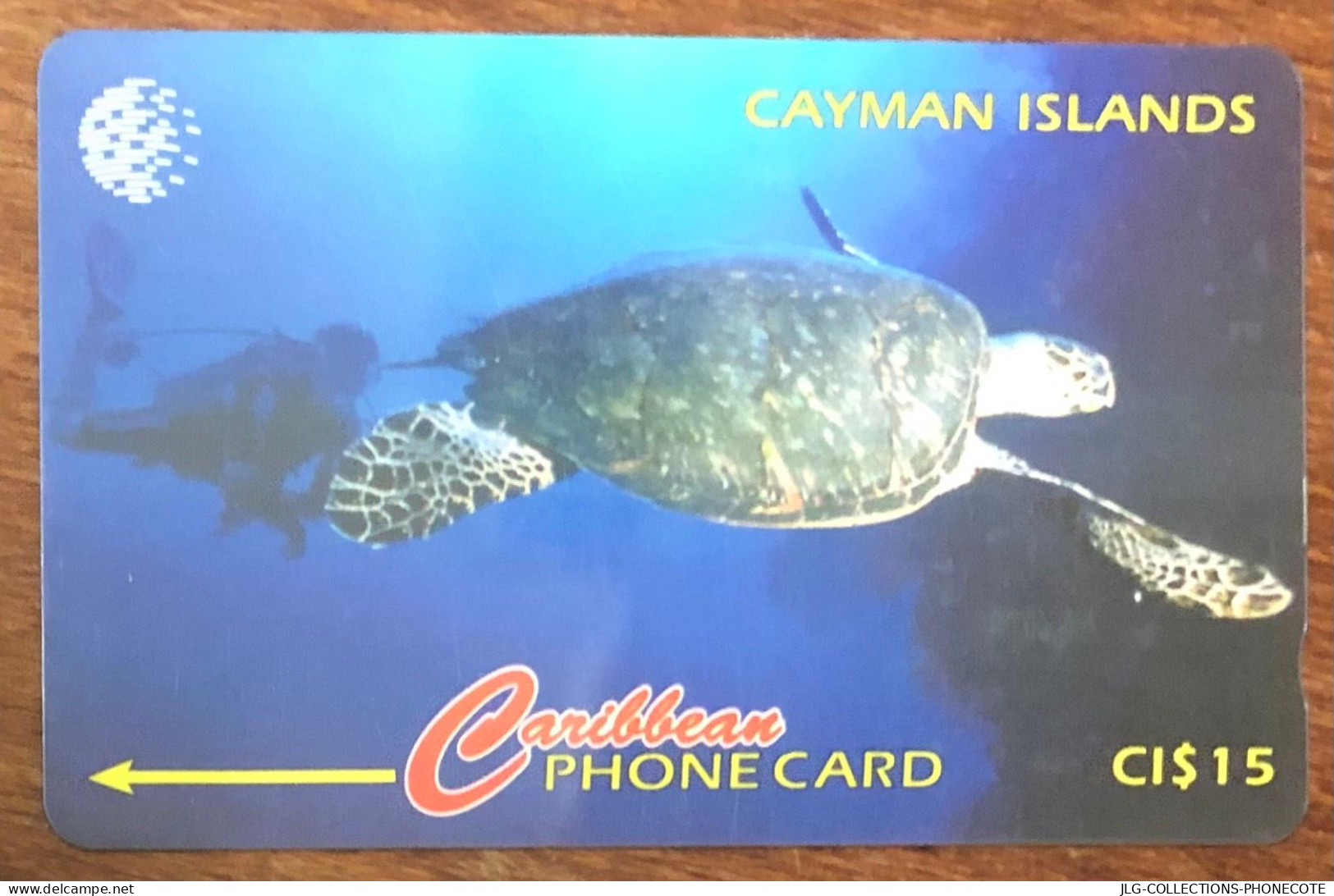 CAYMAN ISLANDS TORTUE TURTLE CI$ 15 CARIBBEAN CABLE & WIRELESS SCHEDA TELECARTE TELEFONKARTE PHONECARD CALLING CARD - Cayman Islands