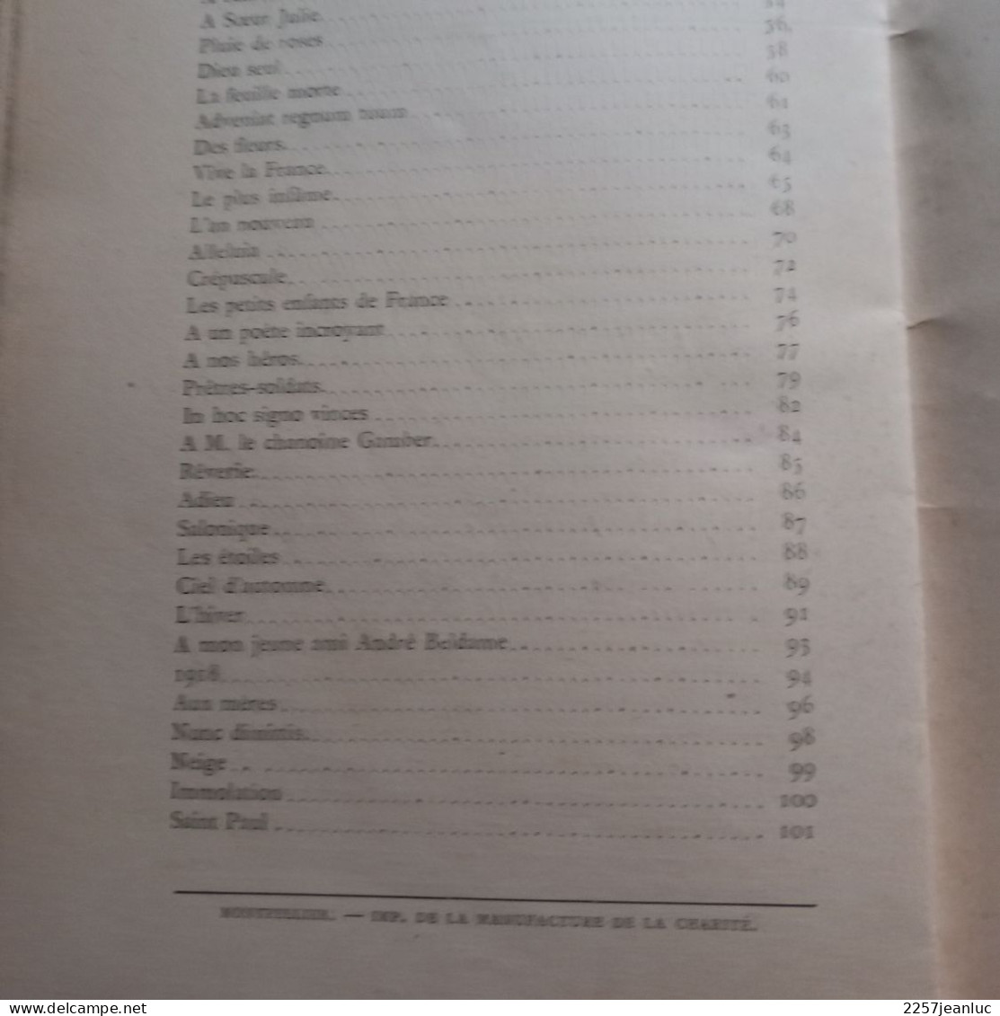 Poésies Au Bruit Du Canon  Abbé Joseph Lau Imprimerie De La Charité à Montpellier 1920 - Auteurs Français