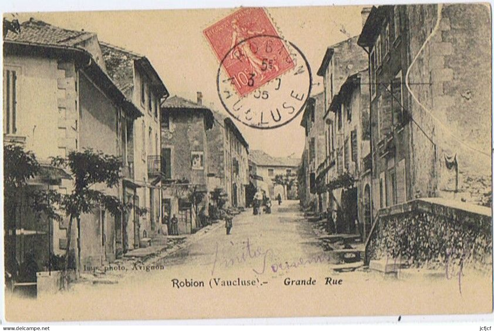 Cpa..84..ROBION..VAUCLUSE..GRANDE RUE - Robion