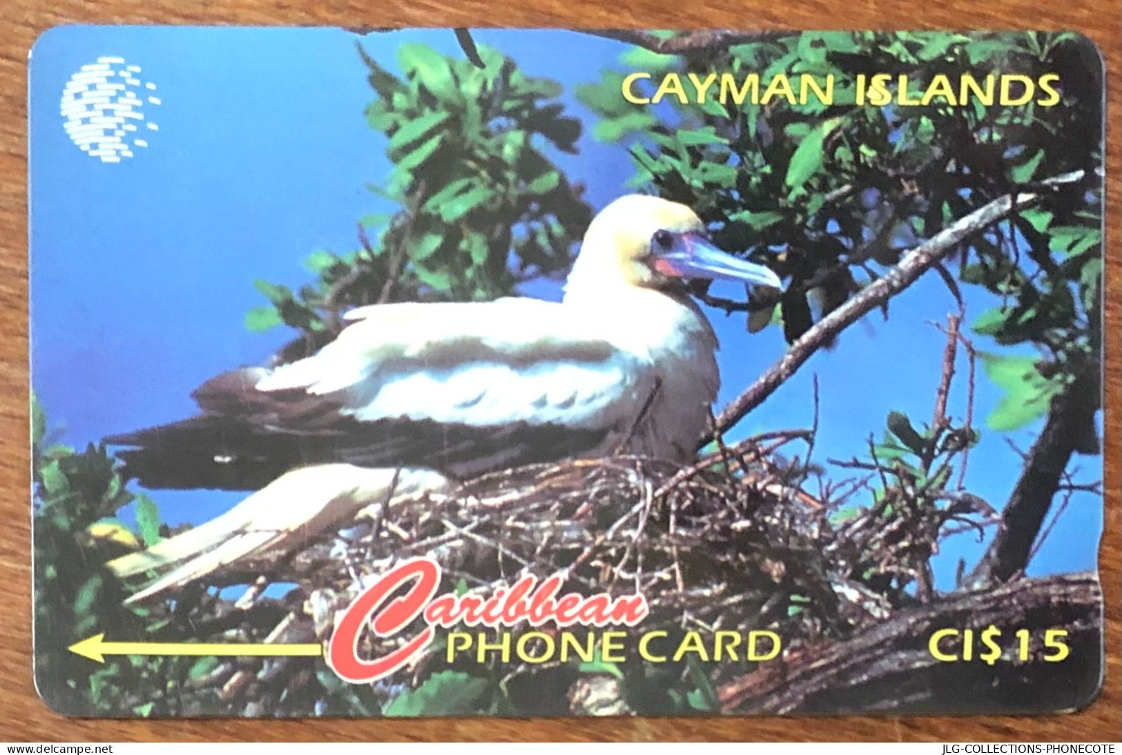 CAYMAN ISLANDS OISEAUX EGRET CI$ 15 CARIBBEAN CABLE & WIRELESS SCHEDA TELECARTE TELEFONKARTE PHONECARD CALLING CARD - Cayman Islands