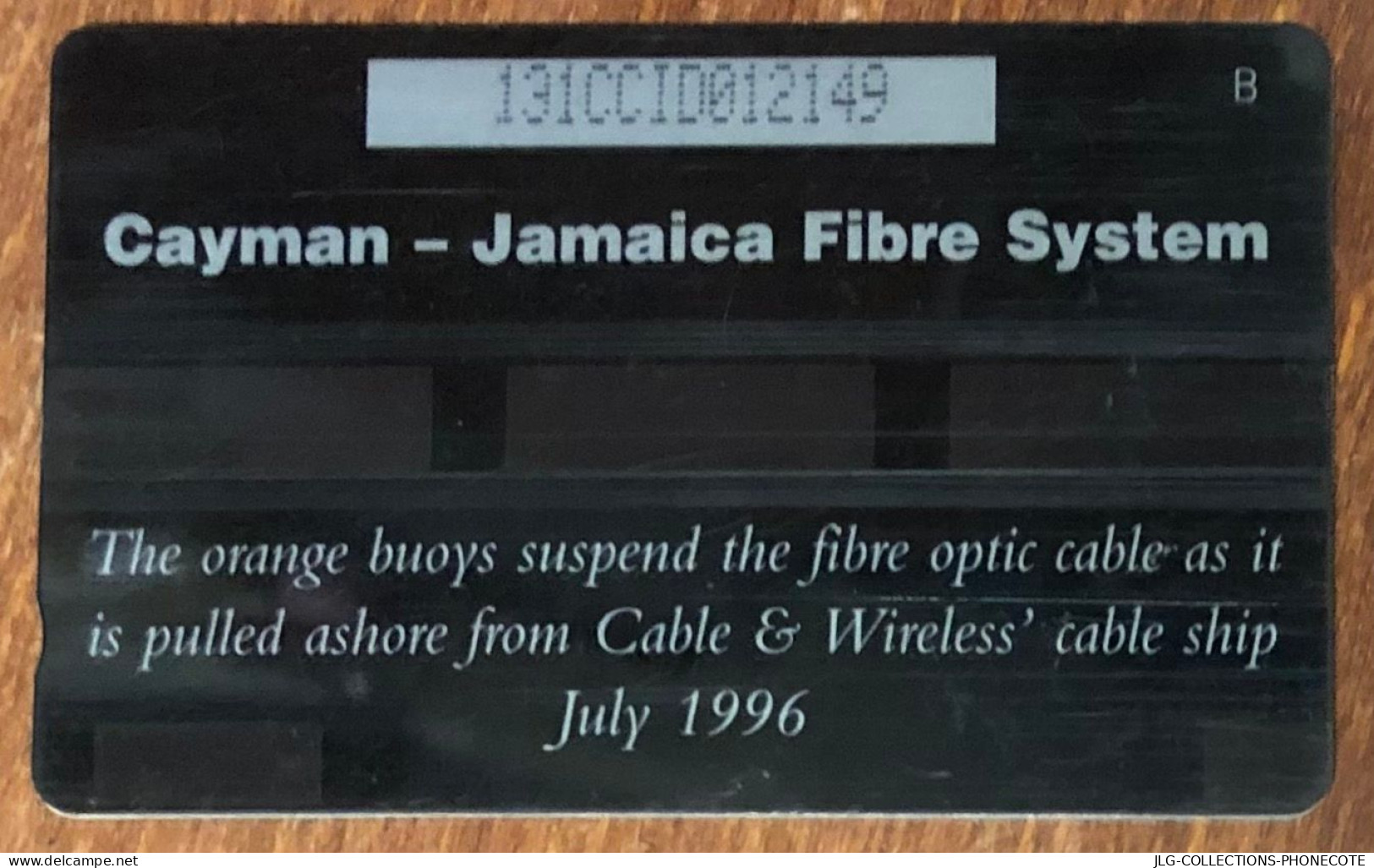CAYMAN ISLANDS JAMAICA FIBRE CI$ 15 CARIBBEAN CABLE & WIRELESS SCHEDA TELECARTE TELEFONKARTE PHONECARD CALLING CARD - Iles Cayman