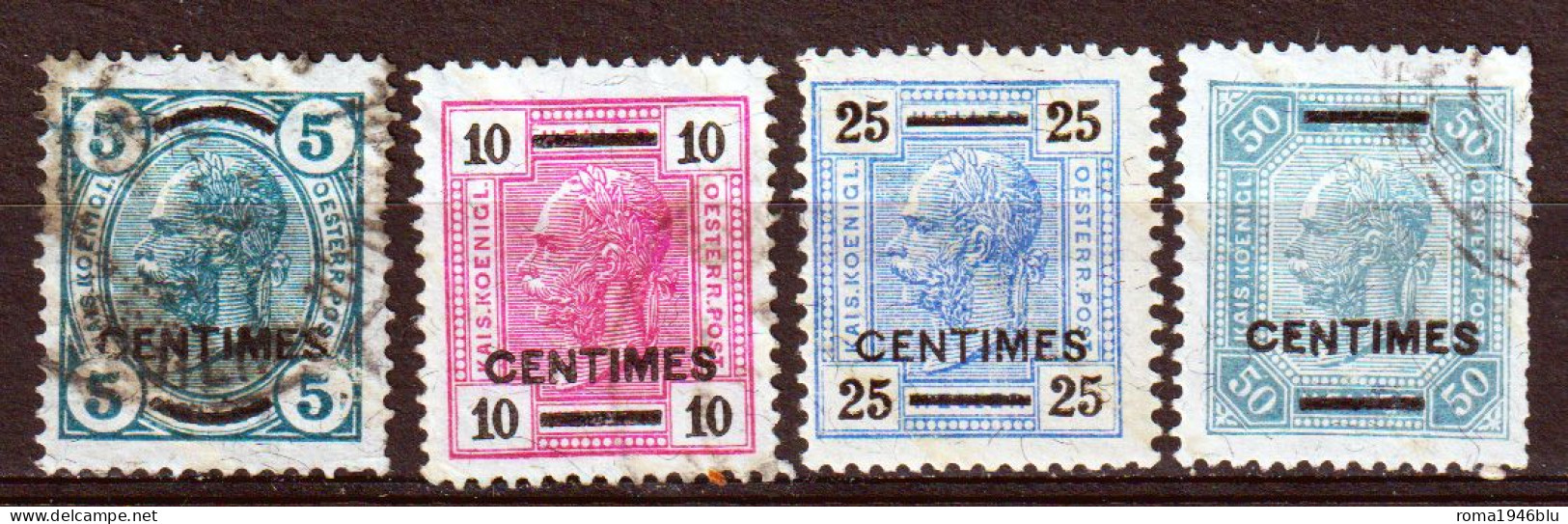 Austria 1905 Occ.Creta Unif.8/11 O/*/Used/MH VF/F - Levant Autrichien