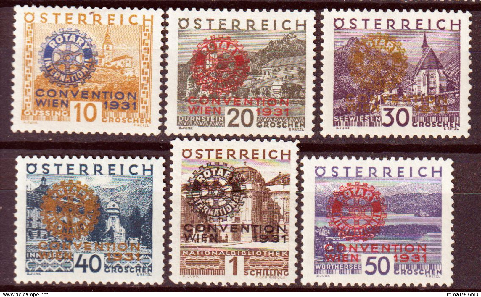 Austria 1931 Unif.398A/F **/MNH VF/F - Unused Stamps