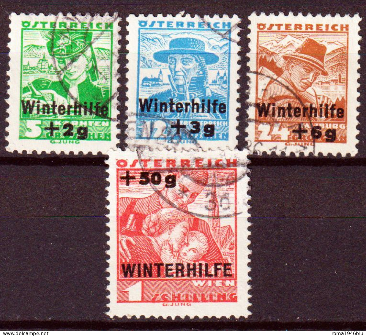 Austria 1935 Unif.467/70 O/used VF/F - Oblitérés