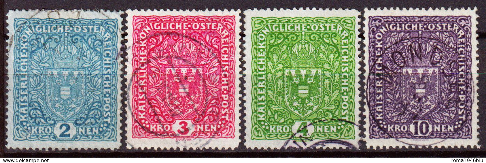 Austria 1917 Unif.158B/61B O/used VF/F - Usados