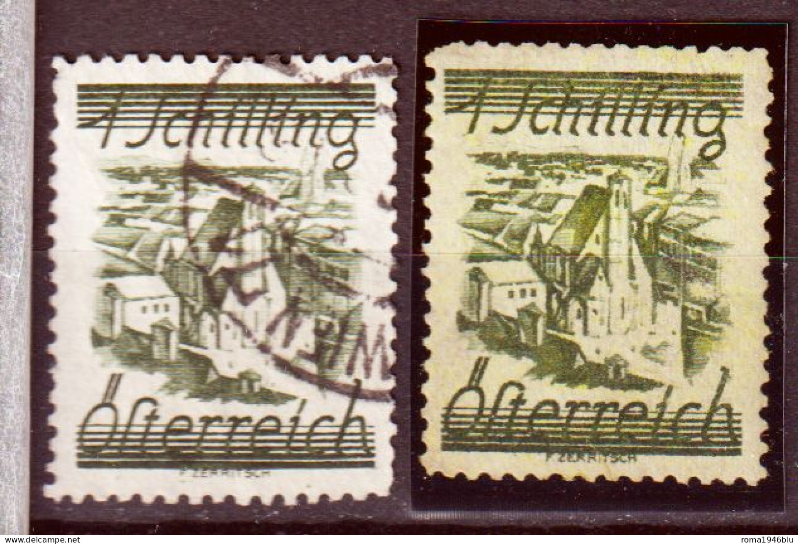 Austria 1925 Unif.349a Vede Giallo **/MNH VF/F - Ungebraucht