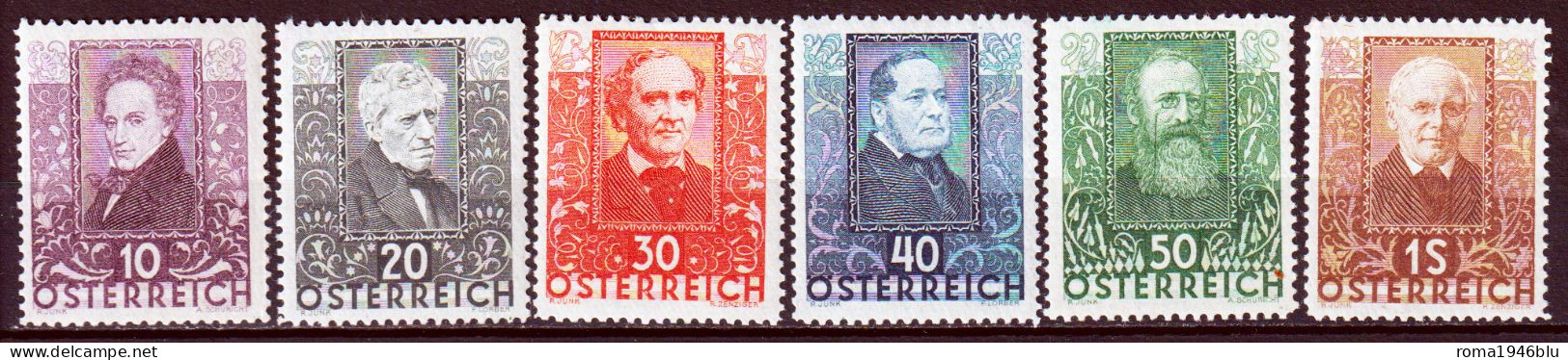 Austria 1931 Unif.399/404 */MVLH VF/F - Unused Stamps