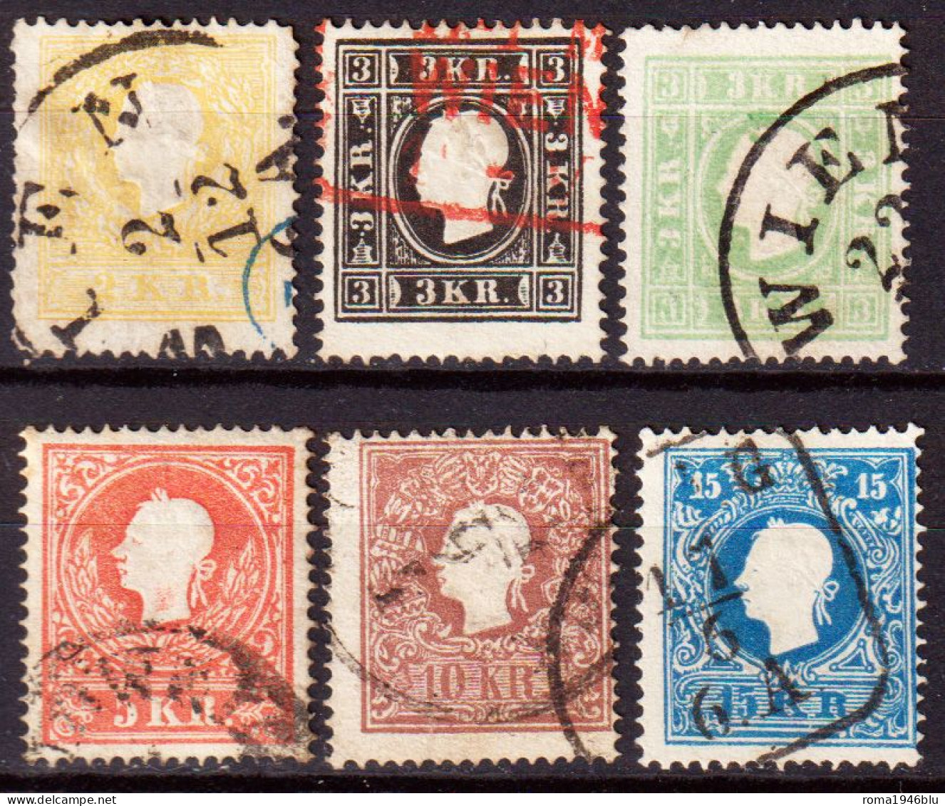 Austria 1859 Unif.11/16 O/used VF/F - Usados