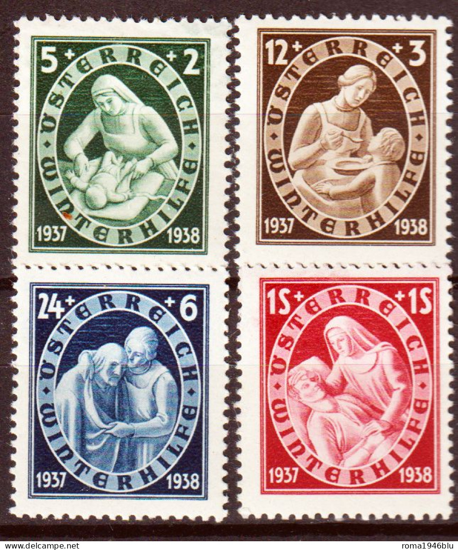 Austria 1937 Unif.499/502 **/MNH VF - Unused Stamps