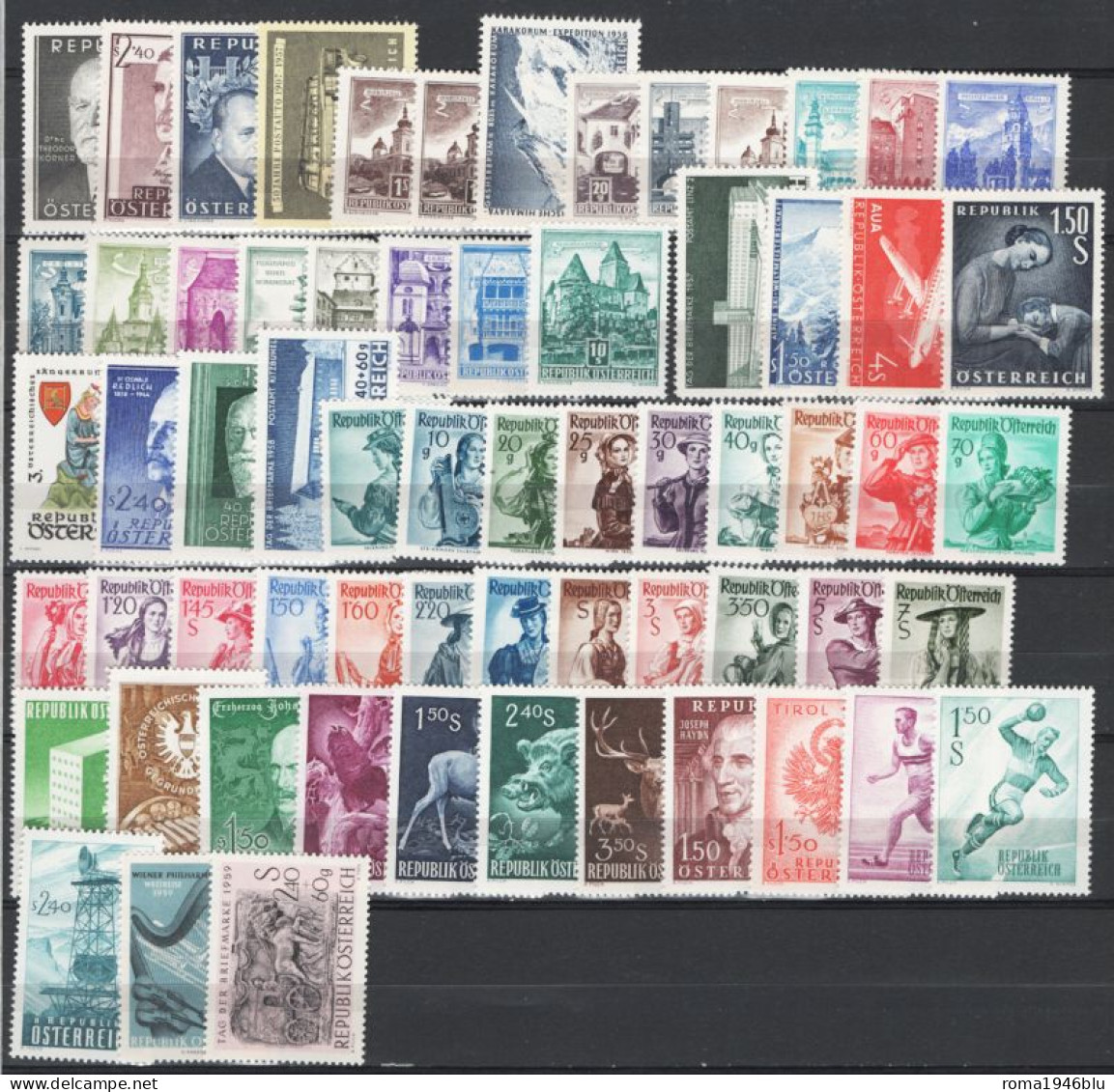 Austria 1957/59 Annate Complete / Complete Year Set **/MNH VF - Ganze Jahrgänge