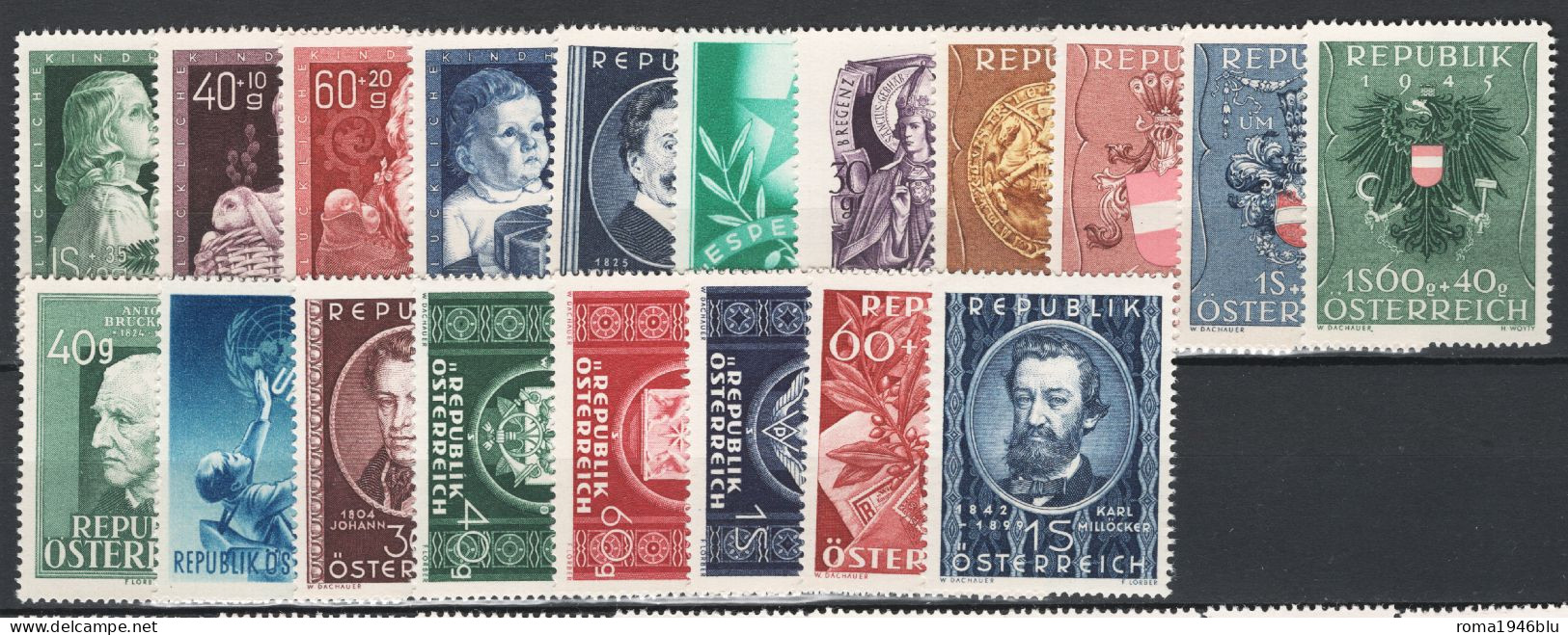 Austria 1949 Annata Completa / Complete Year Set **/MNH VF - Volledige Jaargang