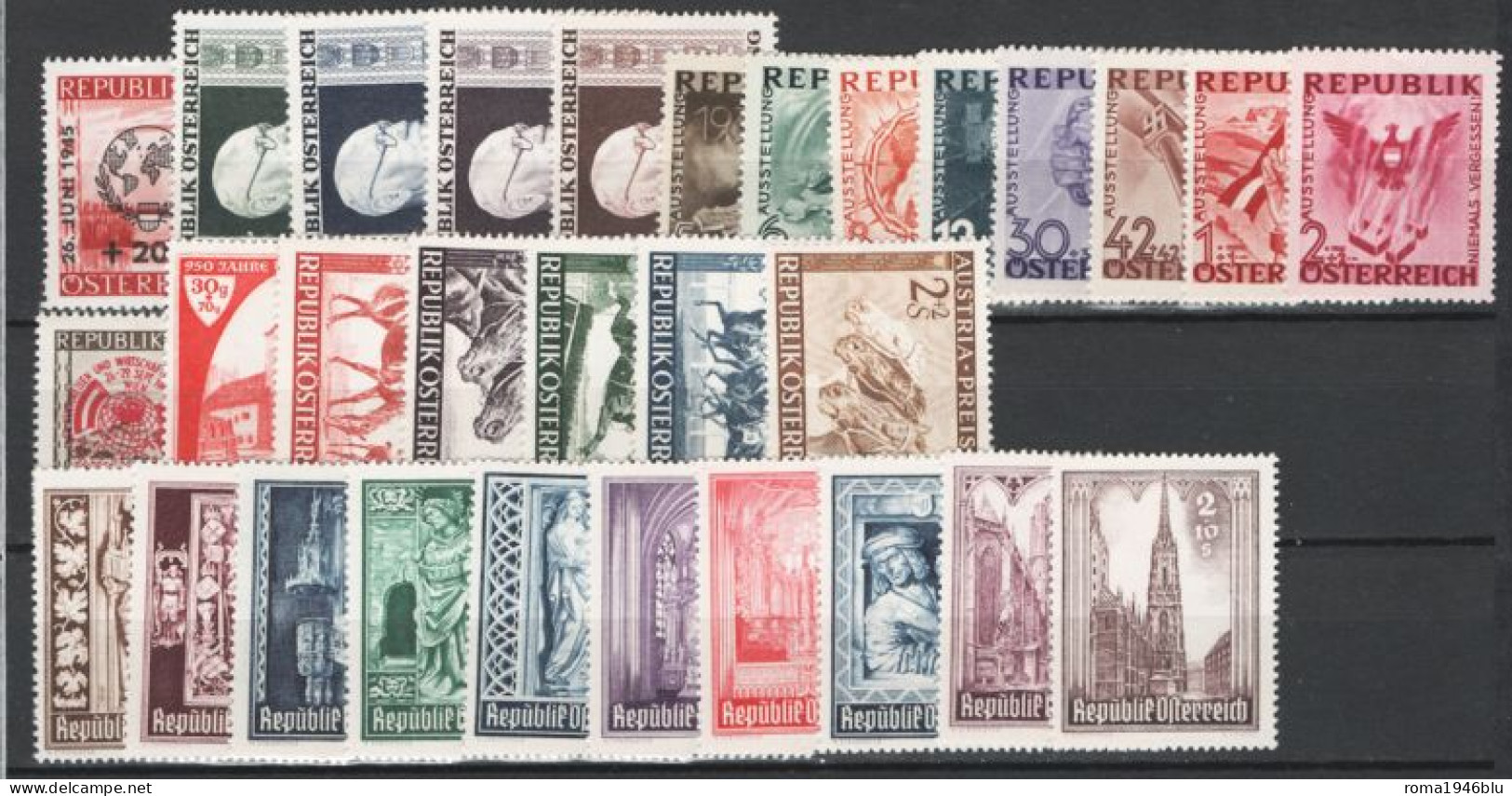 Austria 1946 Annata Completa / Complete Year Set **/MNH VF - Full Years