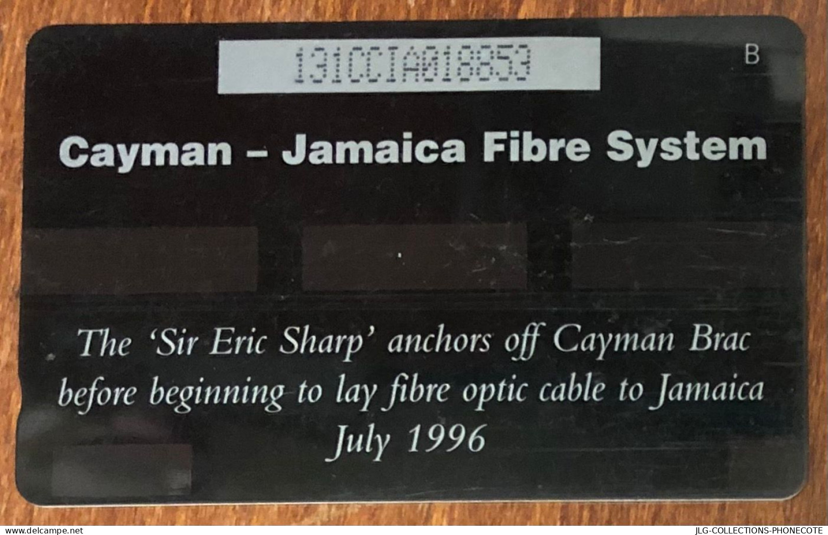 CAYMAN ISLANDS JAMAICA FIBRE CI$ 10 CARIBBEAN CABLE & WIRELESS SCHEDA TELECARTE TELEFONKARTE PHONECARD CALLING CARD - Kaimaninseln (Cayman I.)