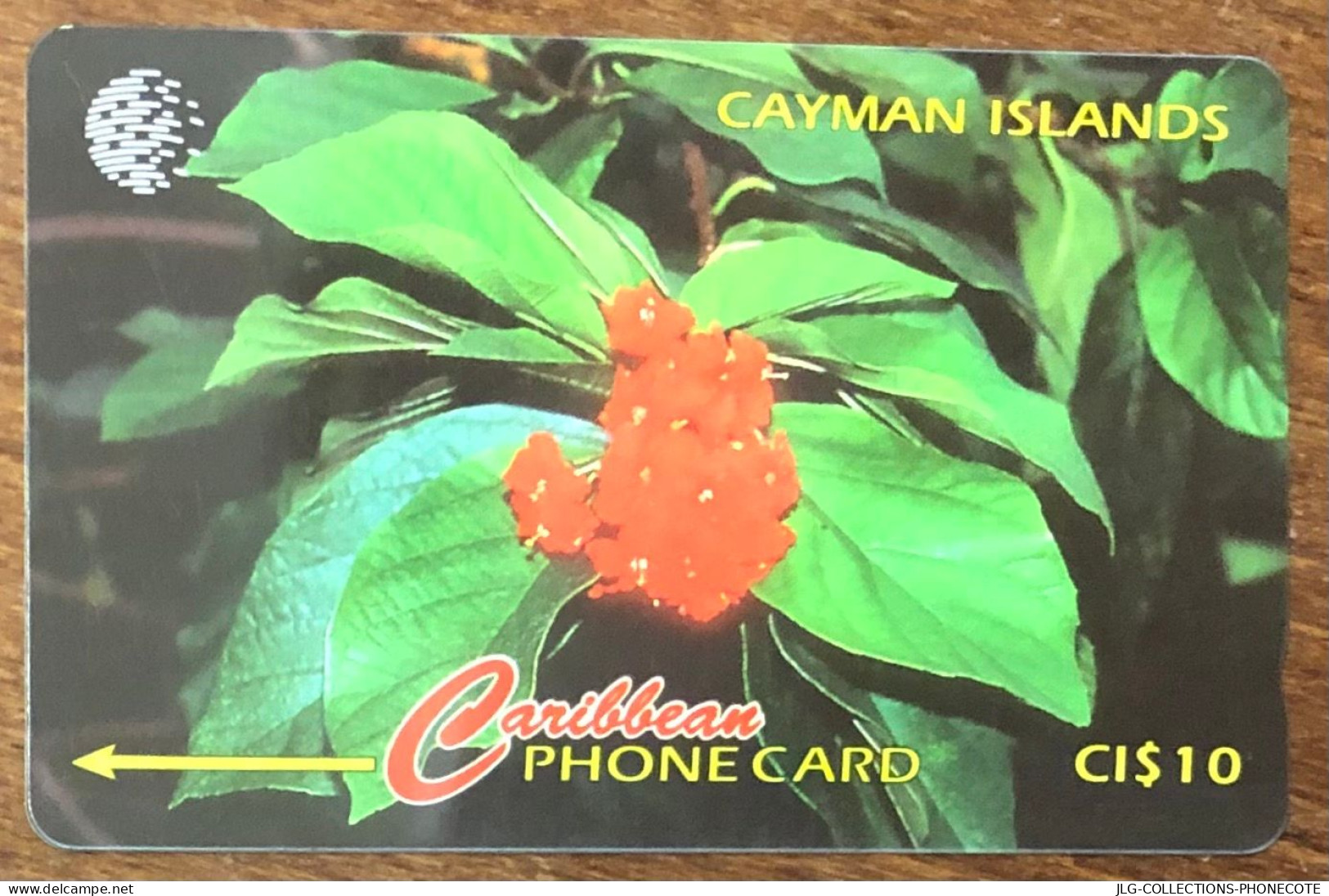 CAYMAN ISLANDS FLOWER FLEUR CI$ 10 CARIBBEAN CABLE & WIRELESS SCHEDA TELECARTE TELEFONKARTE PHONECARD CALLING CARD - Kaimaninseln (Cayman I.)