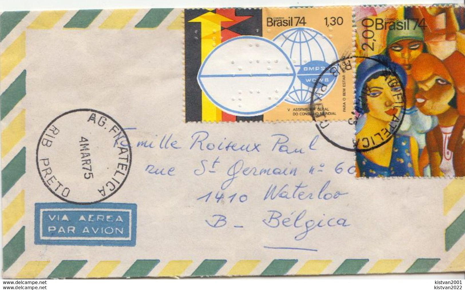 Postal History Cover: Brazil Stamps From SSs On Cover - Briefe U. Dokumente