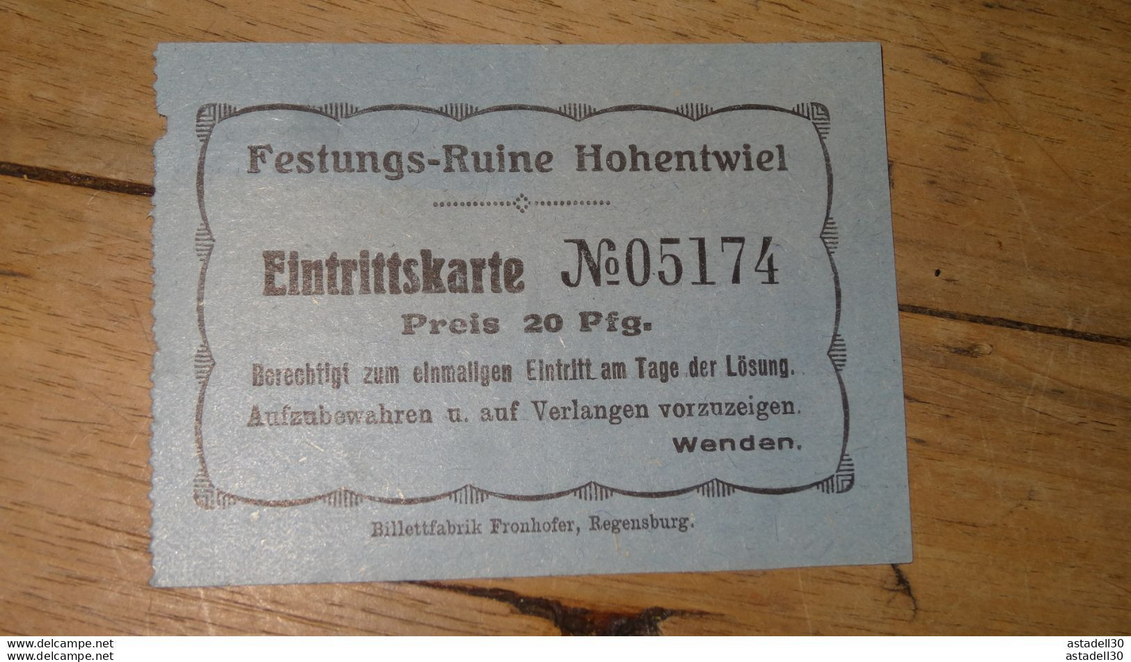 DEUTSCHLAND, Ticket Festungs Ruine HOHENTWIEL ........... PHI ..... E2-14 - Tickets D'entrée