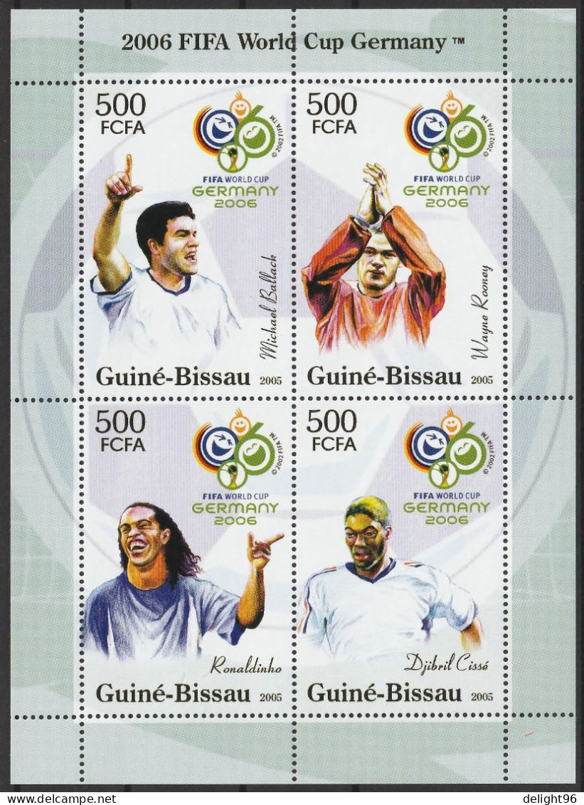 2005 Guinea Bissau FIFA World Cup In Germany Minisheet (** / MNH / UMM) - 2006 – Allemagne