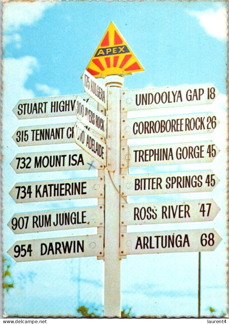 25-11-2023 (3 V 21) Australia - NT - Alice Prings APEX Road Sign - Alice Springs