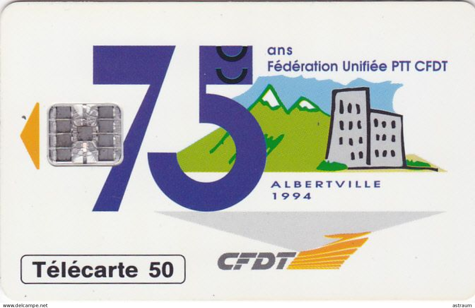 Telecarte Privée / Publique En950 NEUVE - Federation Ptt Cfdt - 50 U - Sc7 - 1994 - 50 Units