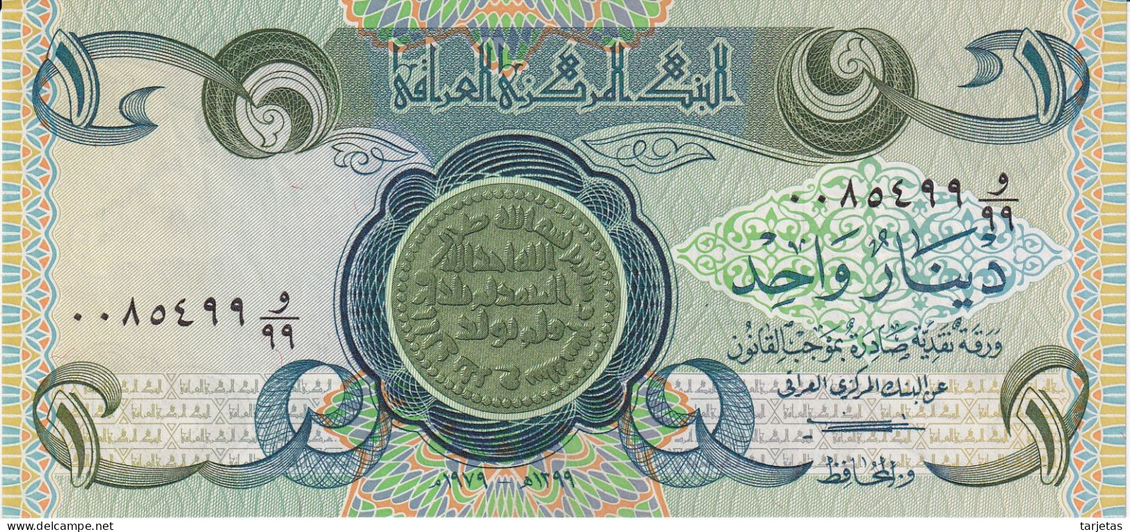 BILLETE DE IRAQ DE 1 DINAR DEL AÑO 1979 SIN CIRCULAR (UNC) (BANKNOTE) - Irak