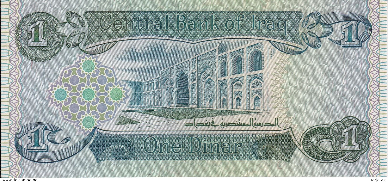 BILLETE DE IRAQ DE 1 DINAR DEL AÑO 1979 SIN CIRCULAR (UNC) (BANKNOTE) - Iraq