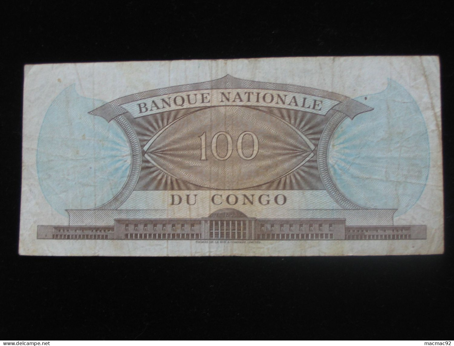 100 Francs 1961 - Banque National Du Congo  **** EN ACHAT IMMEDIAT **** - République Du Congo (Congo-Brazzaville)