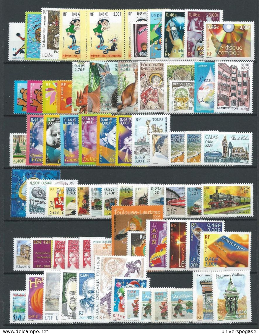 Année 2001 Neuf** - MNH Sous Faciale - 2000-2009